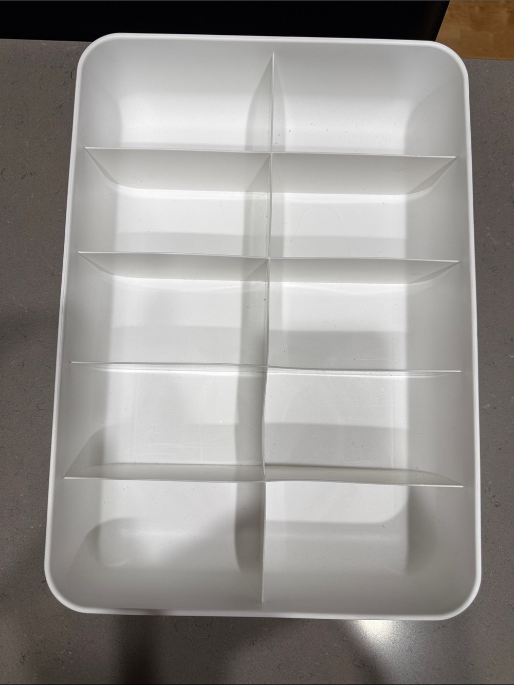 The Container Store White 10 slot Organizer with lid